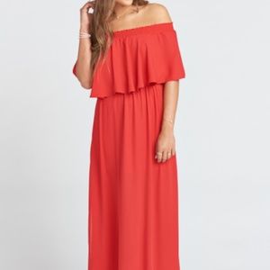 SHOW Me Your MUMU Hacienda Off Shoulder Maxi Dress